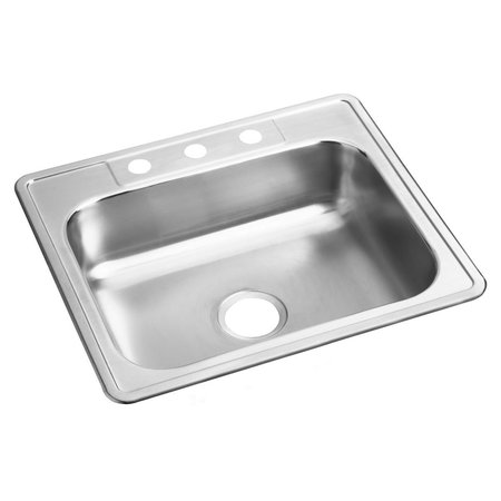 Dayton Stainless Steel 25 X 22 X 6-9/16 Single Bowl Top Mount Sink -  ELKAY, DW10125220